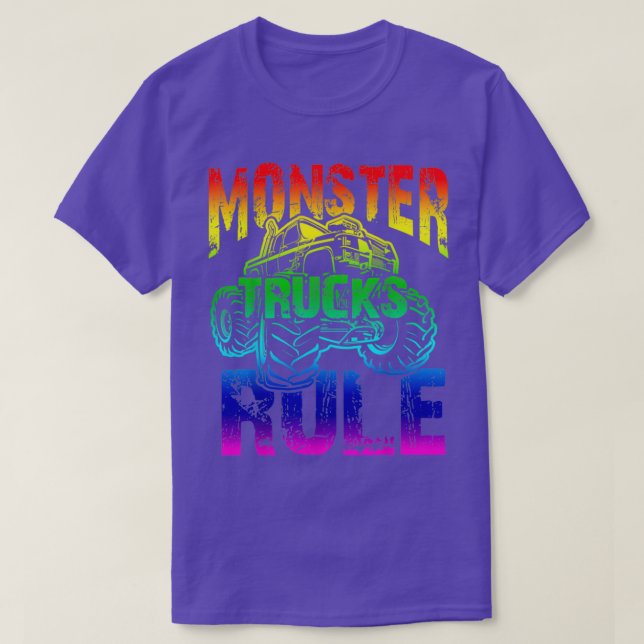 Monster Trucks Rule top for Rainbow (Design Front)