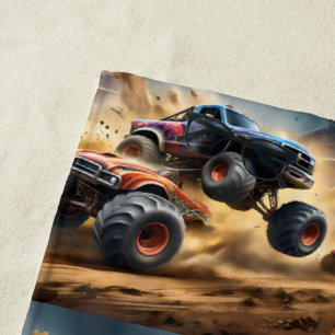 Monster Trucks Smash Up Derby,  Beach Towel