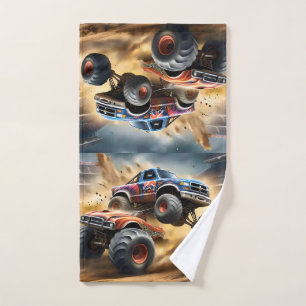 Monster Trucks Smash Up Derby,  Hand Towel