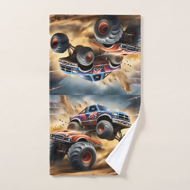 Monster Trucks Smash Up Derby,  Hand Towel (Hand Towel)