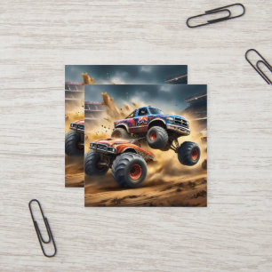 Monster Trucks Smash Up Derby, Square Business Card