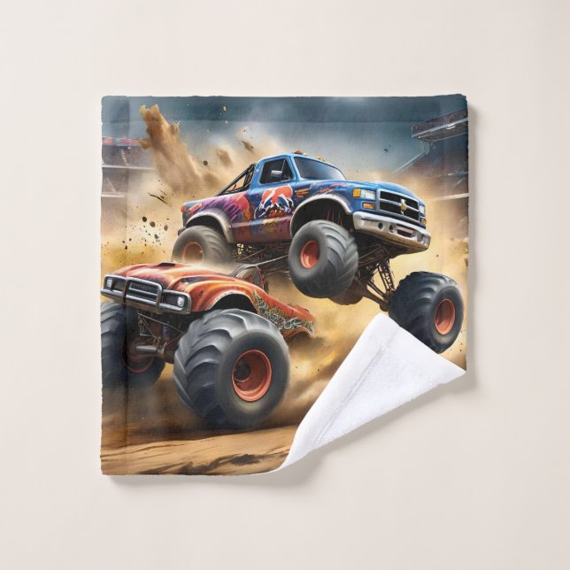 Monster Trucks Smash Up Derby,  Wash Cloth (Wash Cloth)