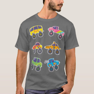 Monster Trucks Stunts Boys Girls Cool Monster Truc T-Shirt