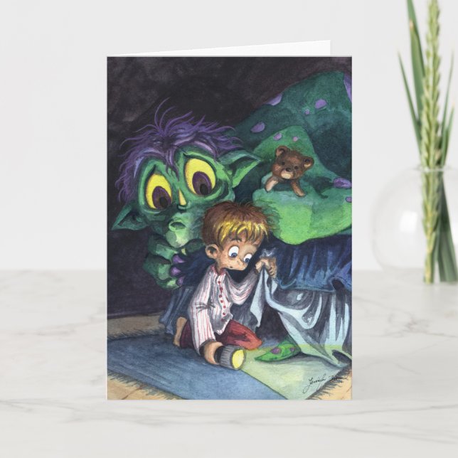 Monster Under the Bed Greeting Card (Front)