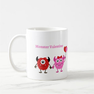 Monster Valentine with Cute Monsters on Coffee Mug
