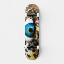 Monster Vision: 7 3/4 Skateboard with Eye Print