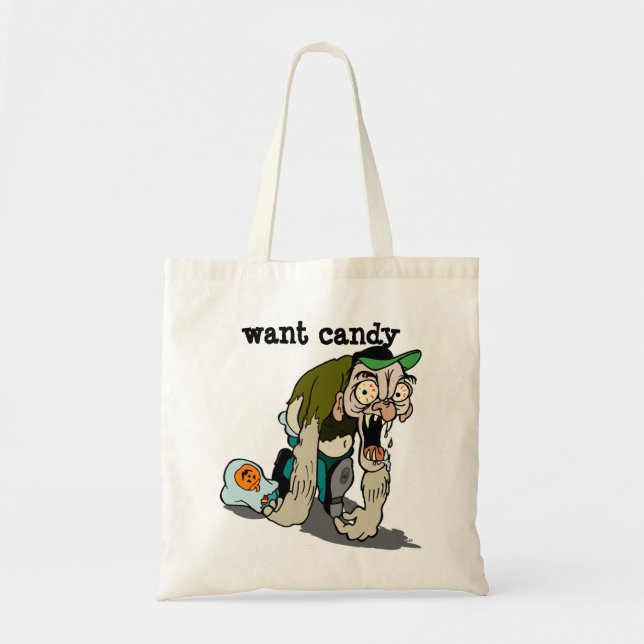 Monster Want Candy Tote Bag (Front)
