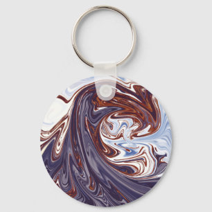monster waves Best abstract painting Key Ring