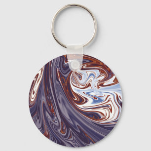 Monster waves   Best abstract painting Key Ring