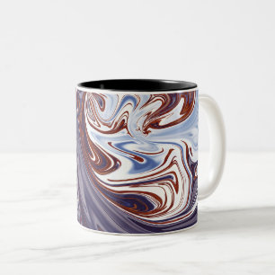 Monster waves Best abstract painting Two-Tone Coffee Mug