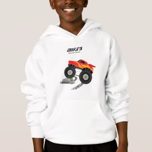 Monster  wheels orange, yellow, red, green  hoodie