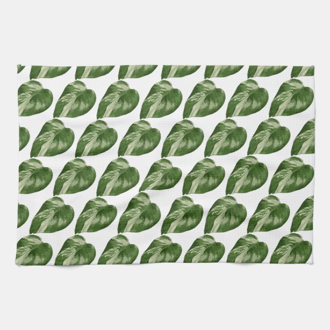 Monstera Albo Botanical Kitchen Towel (Horizontal)