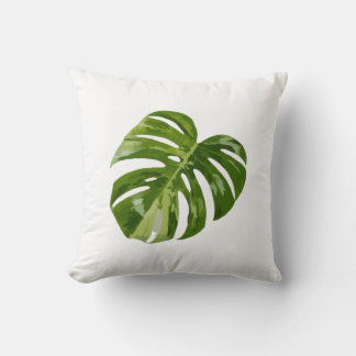 Monstera Albo Leaf — Botanical Home Decor Cushion
