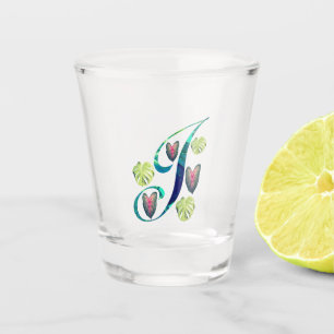 Monstera Alphabet "J"  Shot Glass