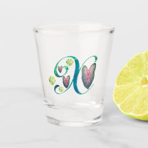 Monstera Alphabet "X"Shot glass