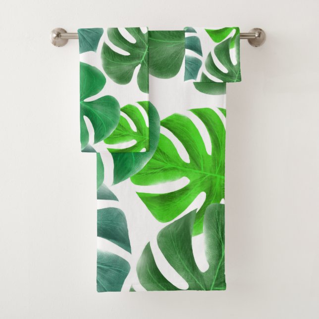 Monstera Bath Towel Set (Insitu)