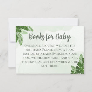 Monstera Books for Baby Card Tropical Greenery