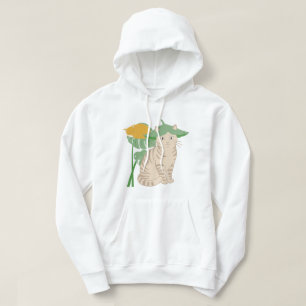 Monstera Deliciosa Cat Kitten Sleeping Plant Lover Hoodie