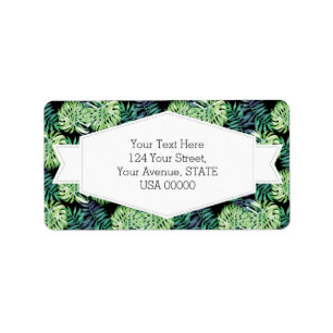 Monstera Deliciosa Hawaiian Island Tropics Leaves Label