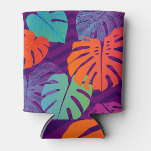 Monstera Deliciosa: Tropical Line Art. Can Cooler