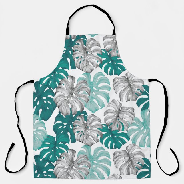 Monstera Duo Tone: Minimal Tropics Apron (Front)