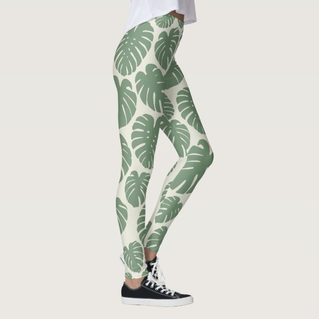 Monstera - Green Leggings (Right)
