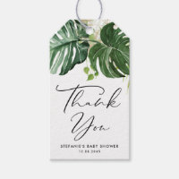 Monstera Greenery Summer Baby Shower Thank You