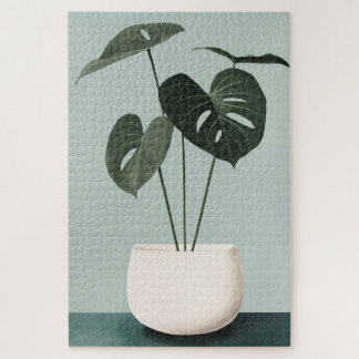 Monstera in a White Pot Jigsaw Puzzle