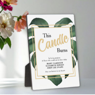 Monstera In loving memory wedding sign Tabletop Plaque