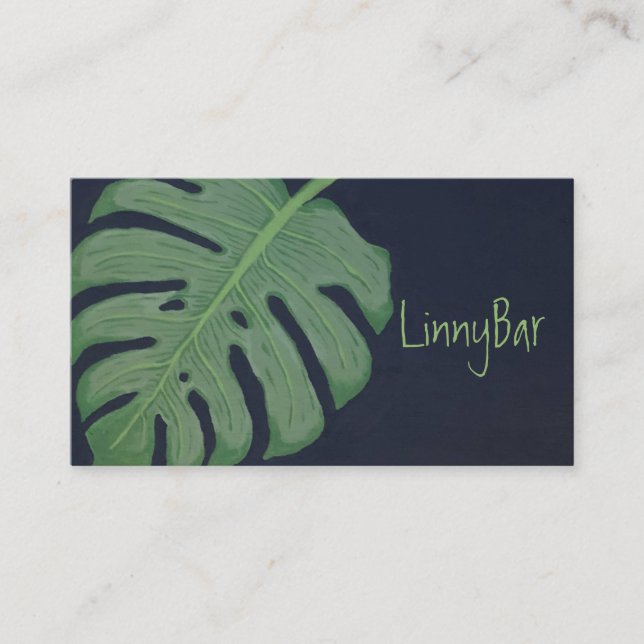 Monstera Leaf Business Card (Front)