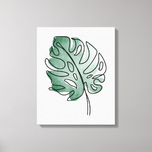 Monstera leaf canvas print