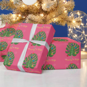 Monstera Leaf Monsterry & Bright Plant Lover Wrapping Paper
