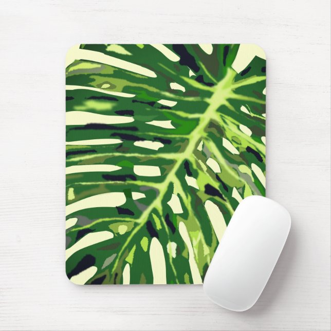 Monstera Leaf Mouse Pad Your Colors (With Mouse)