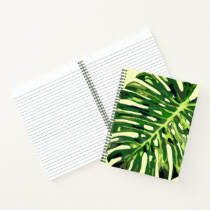 Monstera Leaf Notebook Green