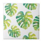 Monstera Leaf Pattern Tropical Green Summer Tile<br><div class="desc">Monstera Leaf Pattern Tropical Green Summer</div>
