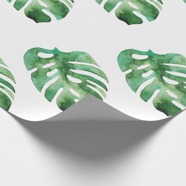 Monstera Leaf Pattern Wrapping Paper (Corner)