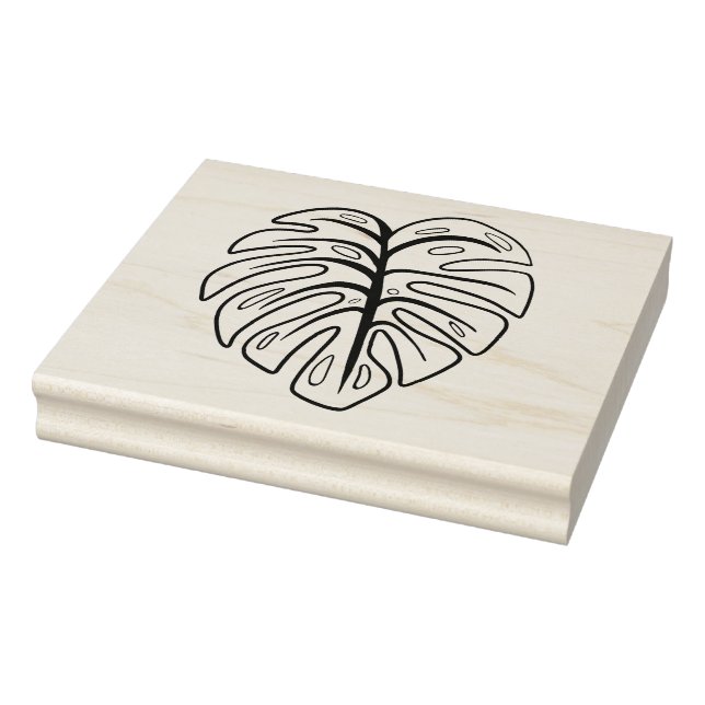 Monstera Leaf Rubber Stamp (Stamp)