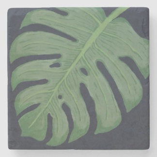 Monstera Leaf Stone Coaster