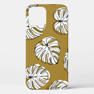 Monstera Leaf, Textile Seamless Pattern. iPhone 12 Case