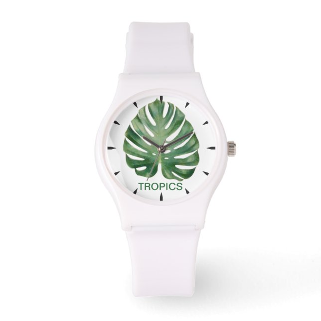 Monstera Leaf Tropics Watch (Front)
