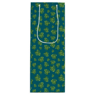 Monstera Leaf Wine Gift Bag