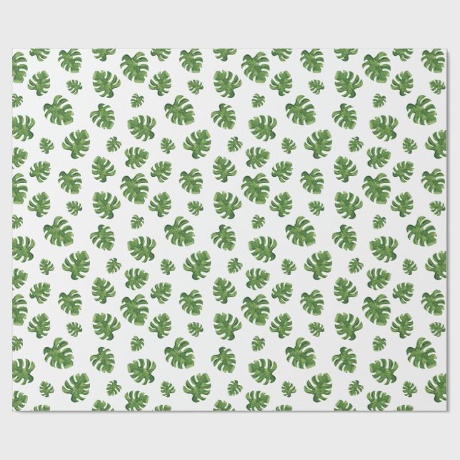 Monstera Leaf Wrapping Paper (Flat)