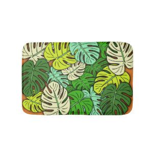 Monstera Leaves #3 Bath Mat