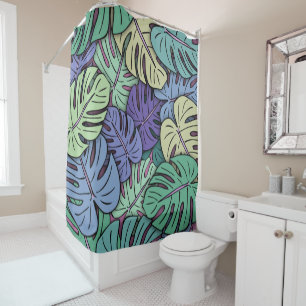 Monstera Leaves #6 Shower Curtain