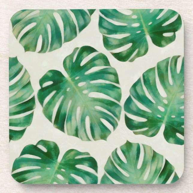 Monstera leaves coaster (Front)
