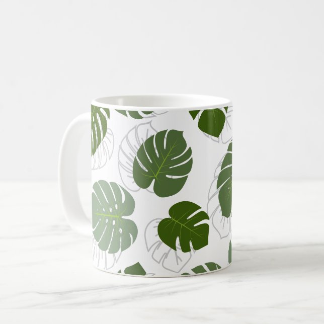 Monstera Leaves Coffee Mug (Front Left)