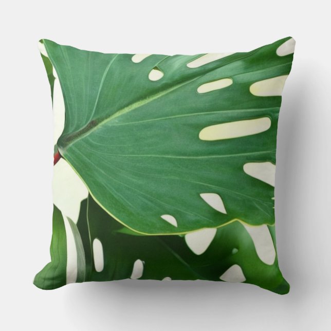 Monstera Leaves  Cushion (Front)