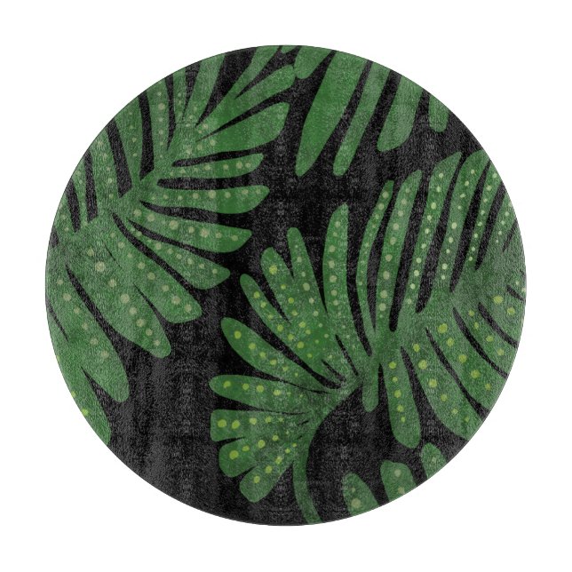 Monstera leaves cutting board (Front)