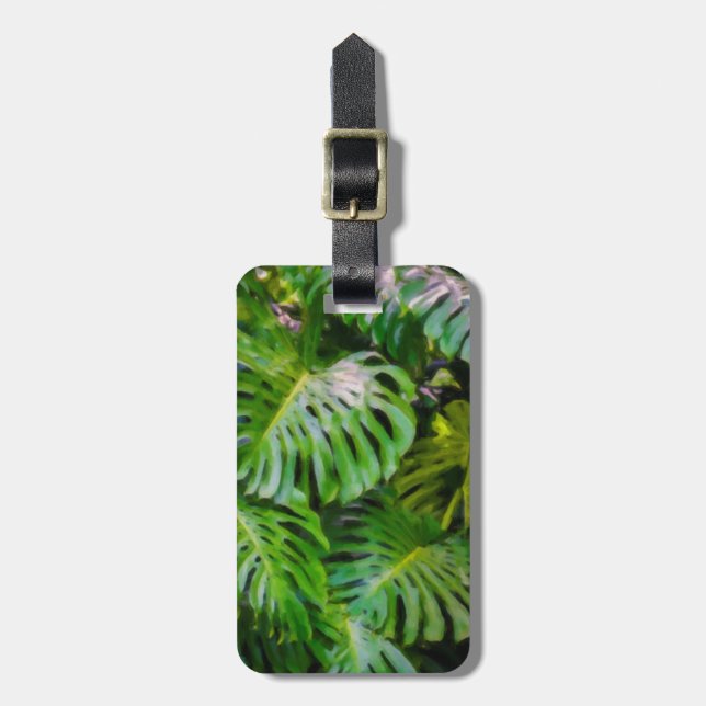 Monstera Leaves, Limahuli Gardens, Kauai, Hawaii Luggage Tag (Front Vertical)