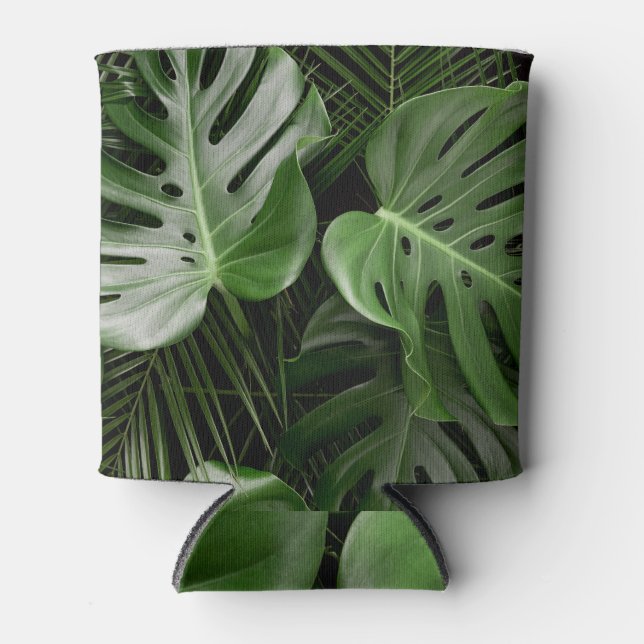 Monstera leaves, luxury tropical layout. can cooler (Front)